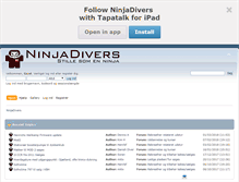 Tablet Screenshot of ninjadivers.dk